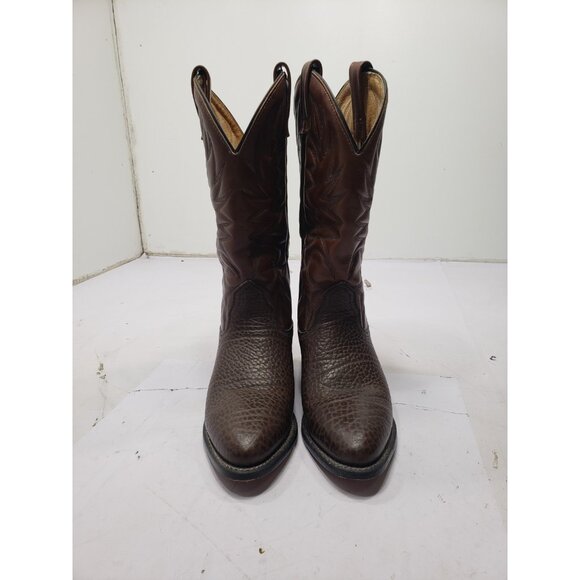 Vintage Union Made Cowboy Western Boots Mens 7.5E 903 40108J9 Brown - Picture 1 of 9